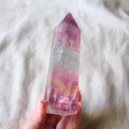 Fluorite Crystal Tower | Watermelon Fluorite
