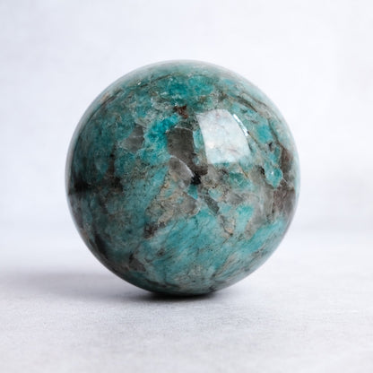 Amazonite & Smokey Quartz Crystal Sphere