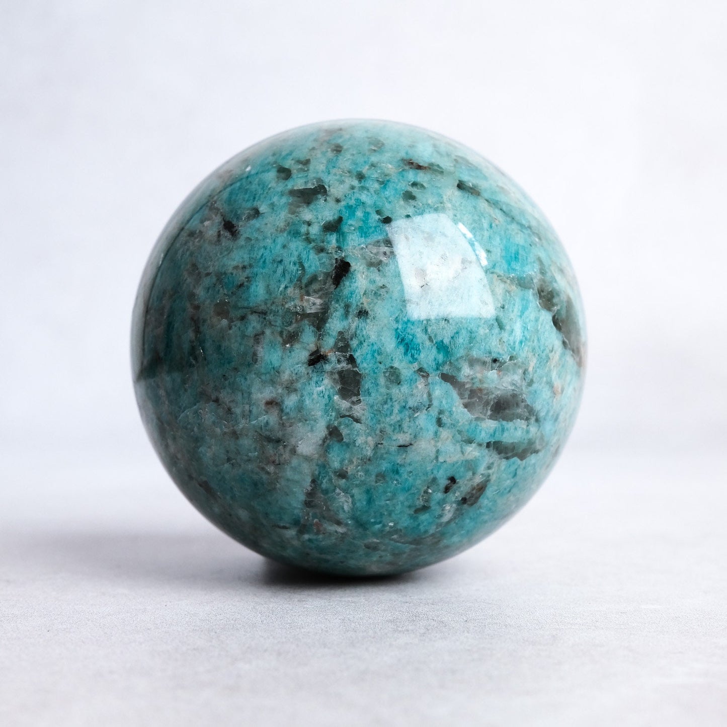 Amazonite & Smokey Quartz Crystal Sphere