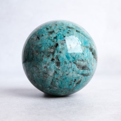 Amazonite & Smokey Quartz Crystal Sphere