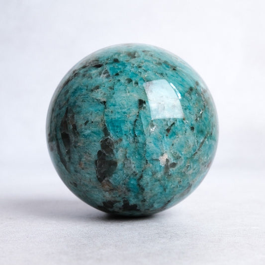 Amazonite & Smokey Quartz Crystal Sphere