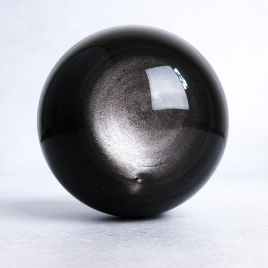 XL Silver Sheen Obsidian Sphere | Obsidian Crystal Sphere