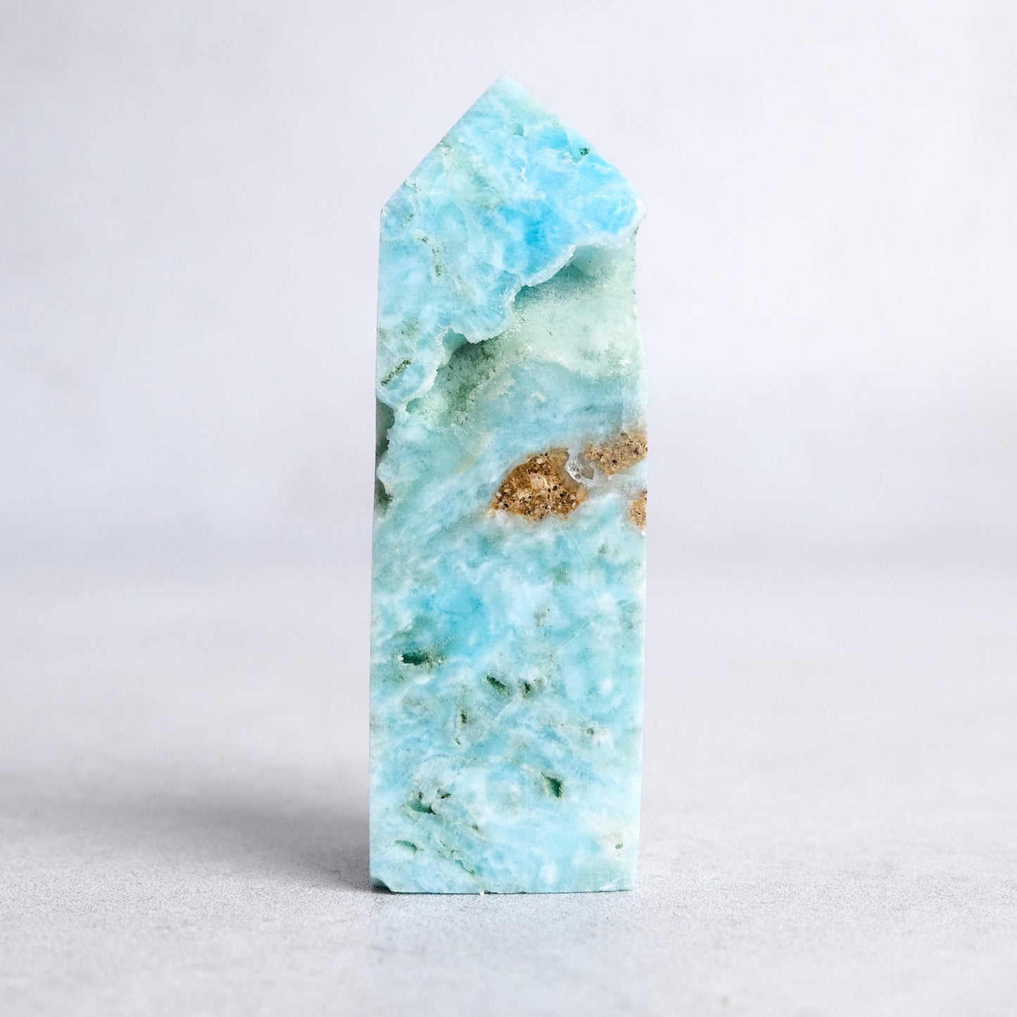 Blue Aragonite Crystal Obelisk