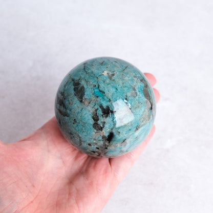 Amazonite & Smokey Quartz Crystal Sphere