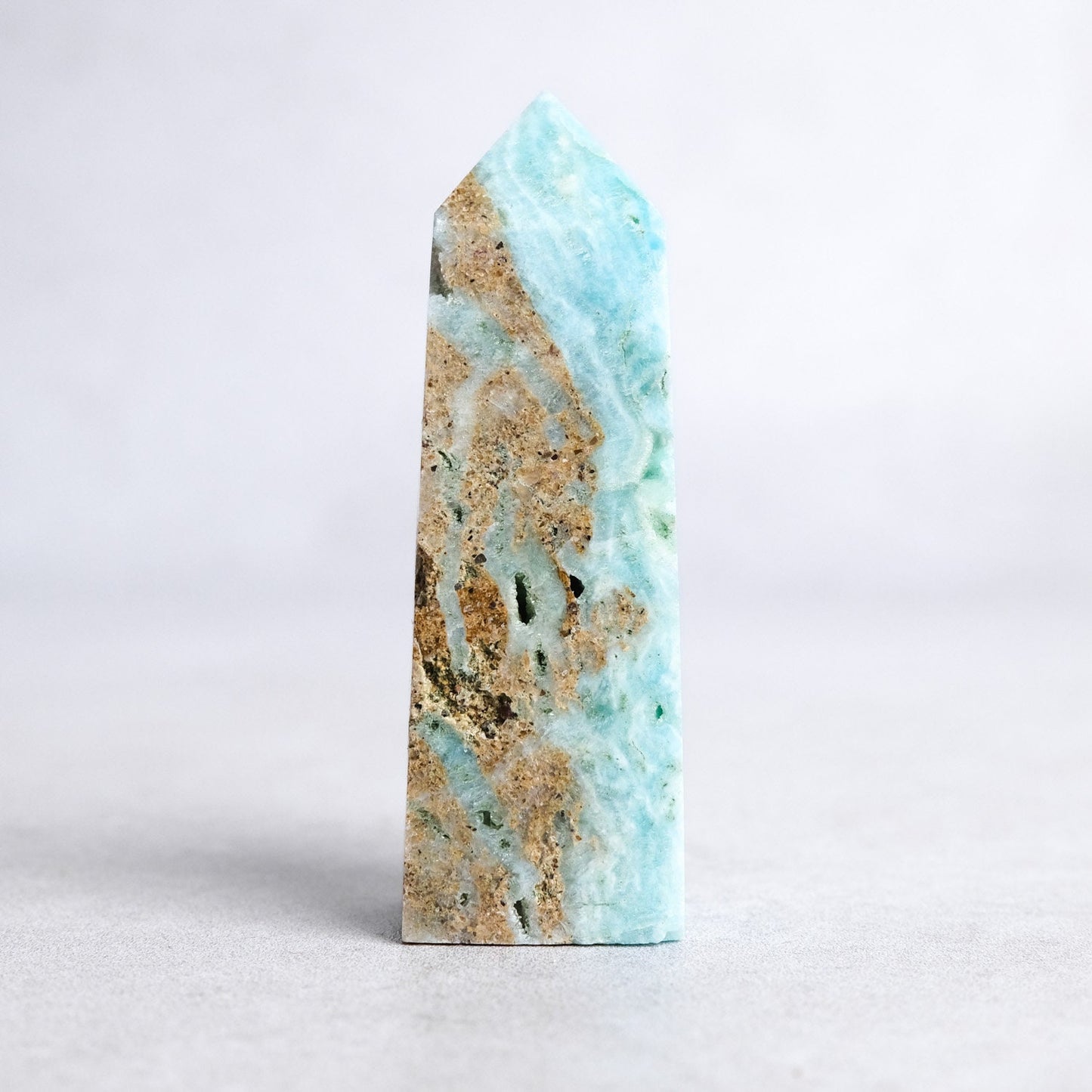 Blue Aragonite Crystal Obelisk