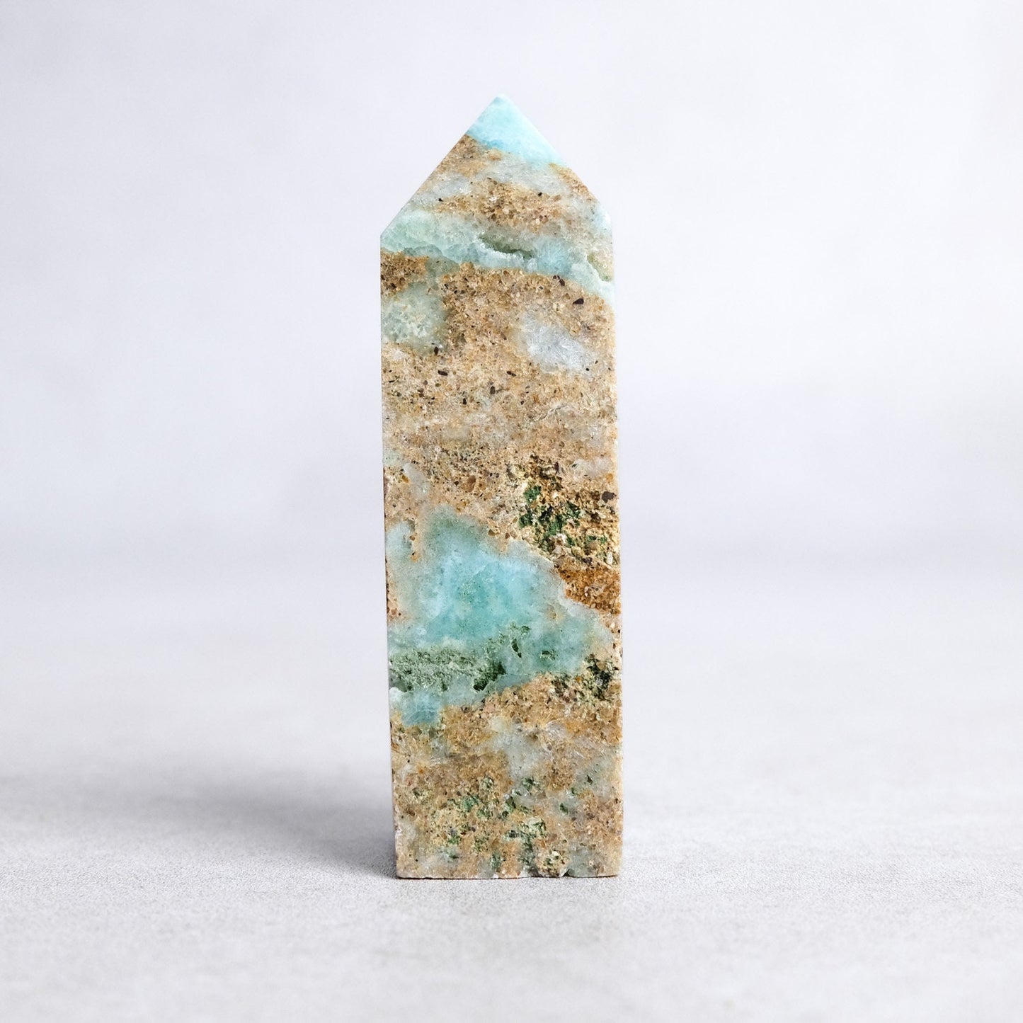 Blue Aragonite Crystal Obelisk