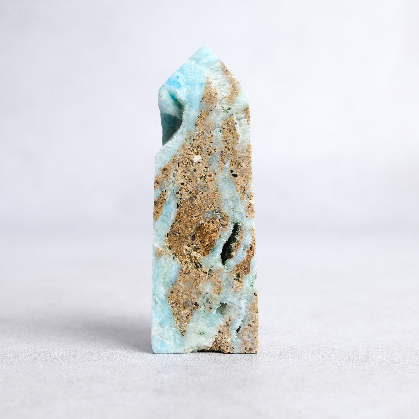 Blue Aragonite Crystal Obelisk